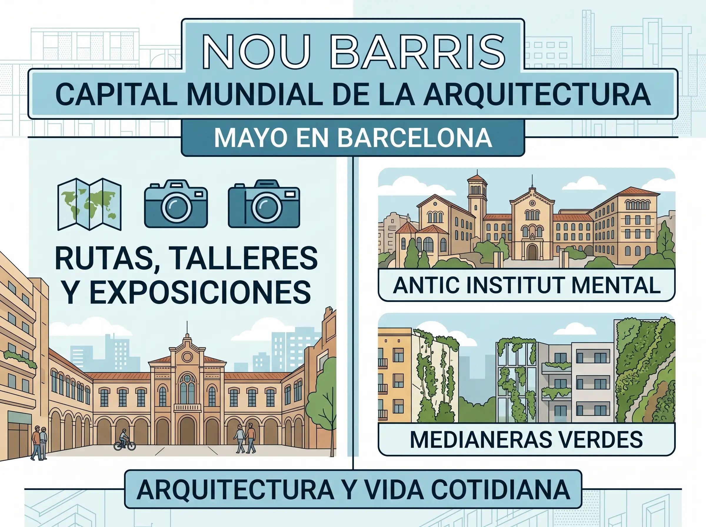Nou Barris se convierte en el gran escenario de la arquitectura en Barcelona este mayo