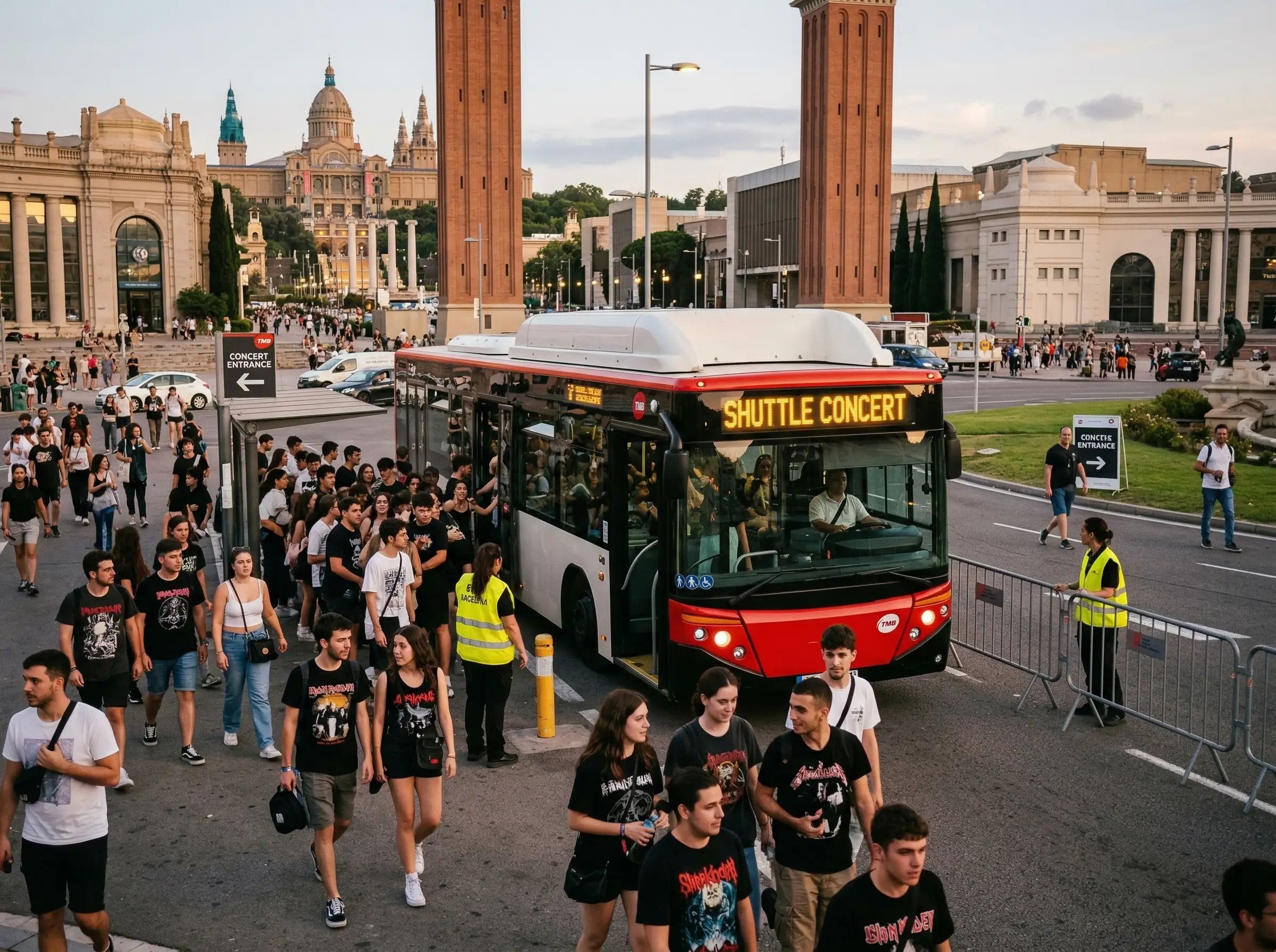 TMB activa buses especiales para los conciertos de Rosalía en el Palau Sant Jordi desde plaza Espanya
