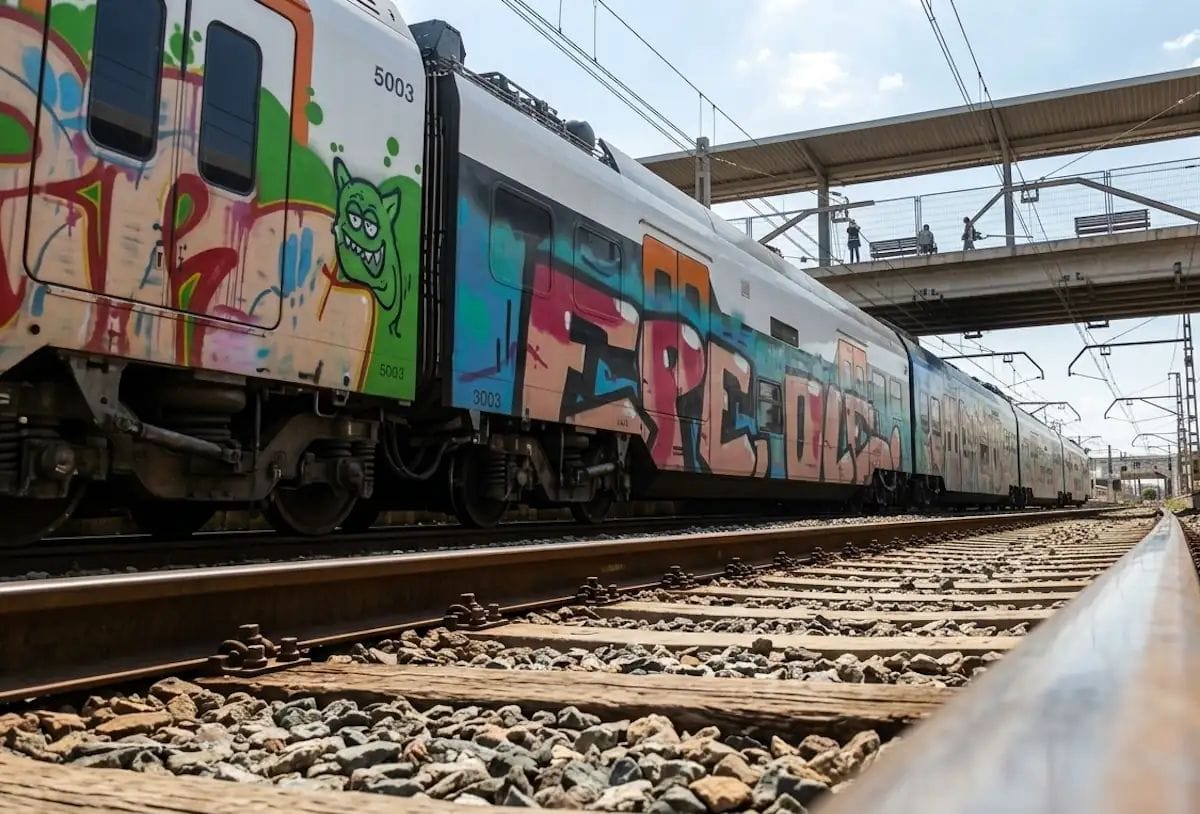 Un tren en proves genera molèsties als veïns de Badalona