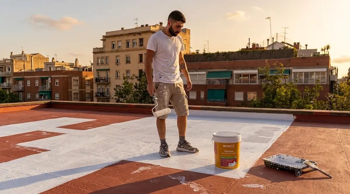 Barcelona prueba tres pinturas para reducir el calor en edificios