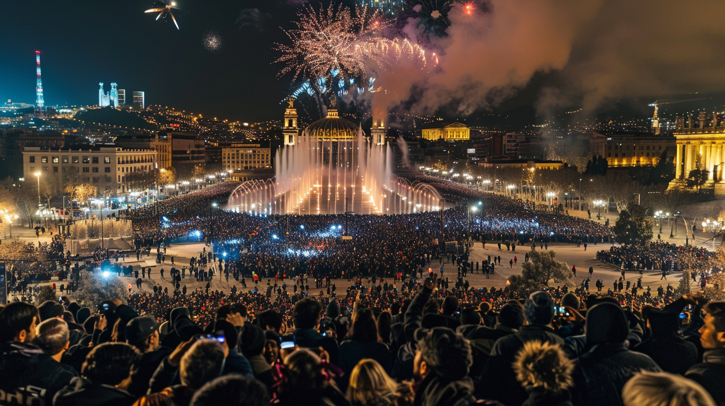 Barcelona sorprende en Nochevieja con un show único