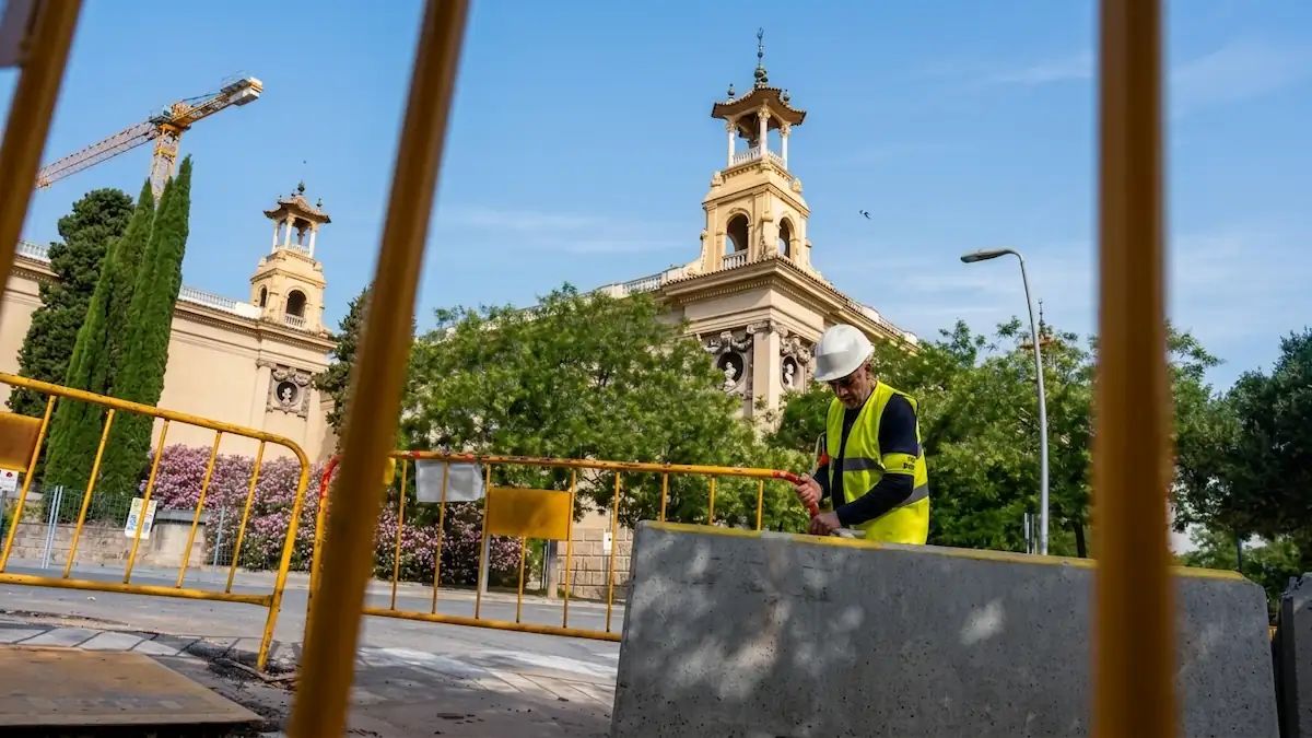 Obres a Montjuïc