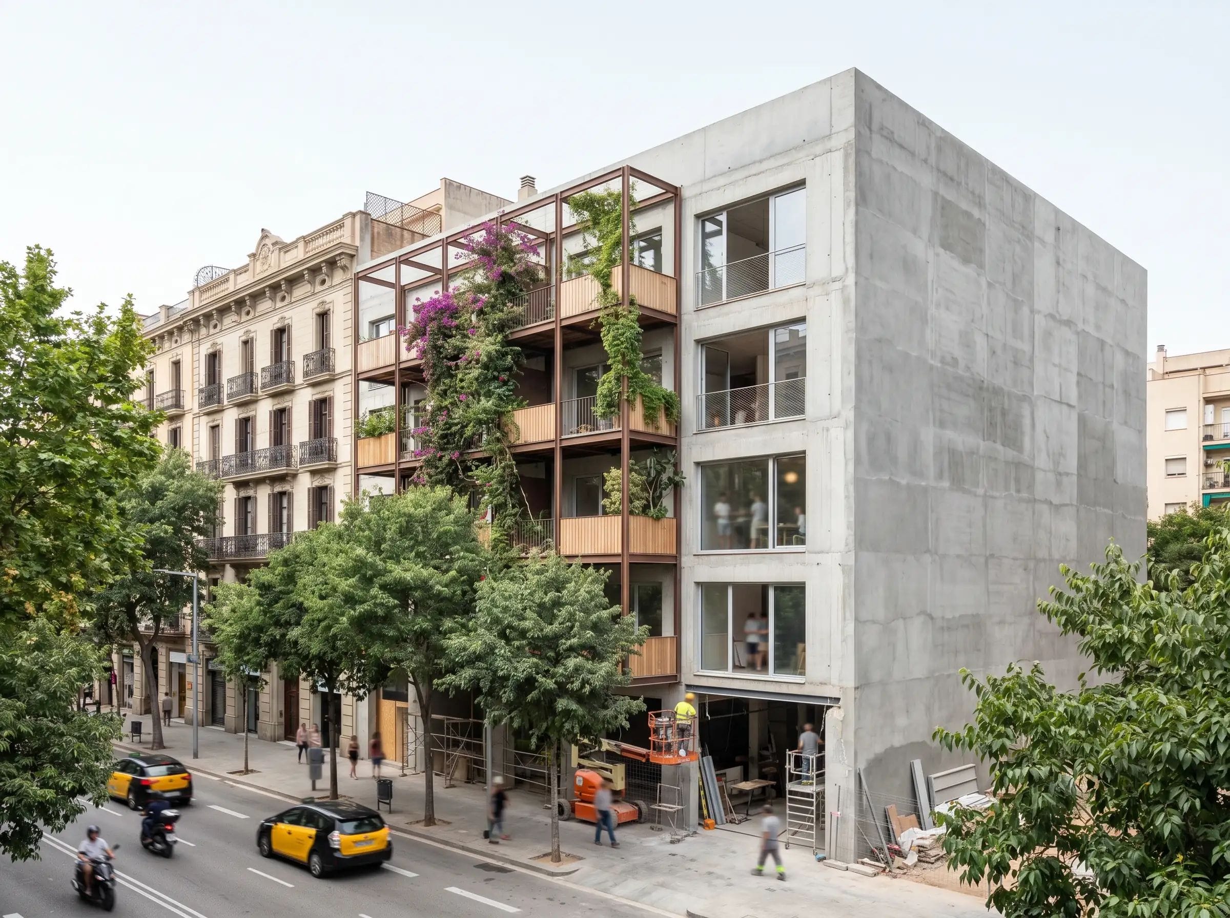 Barcelona pagarà fins a 70.000 euros per obrir balcons, finestres o jardins en parets mitgeres