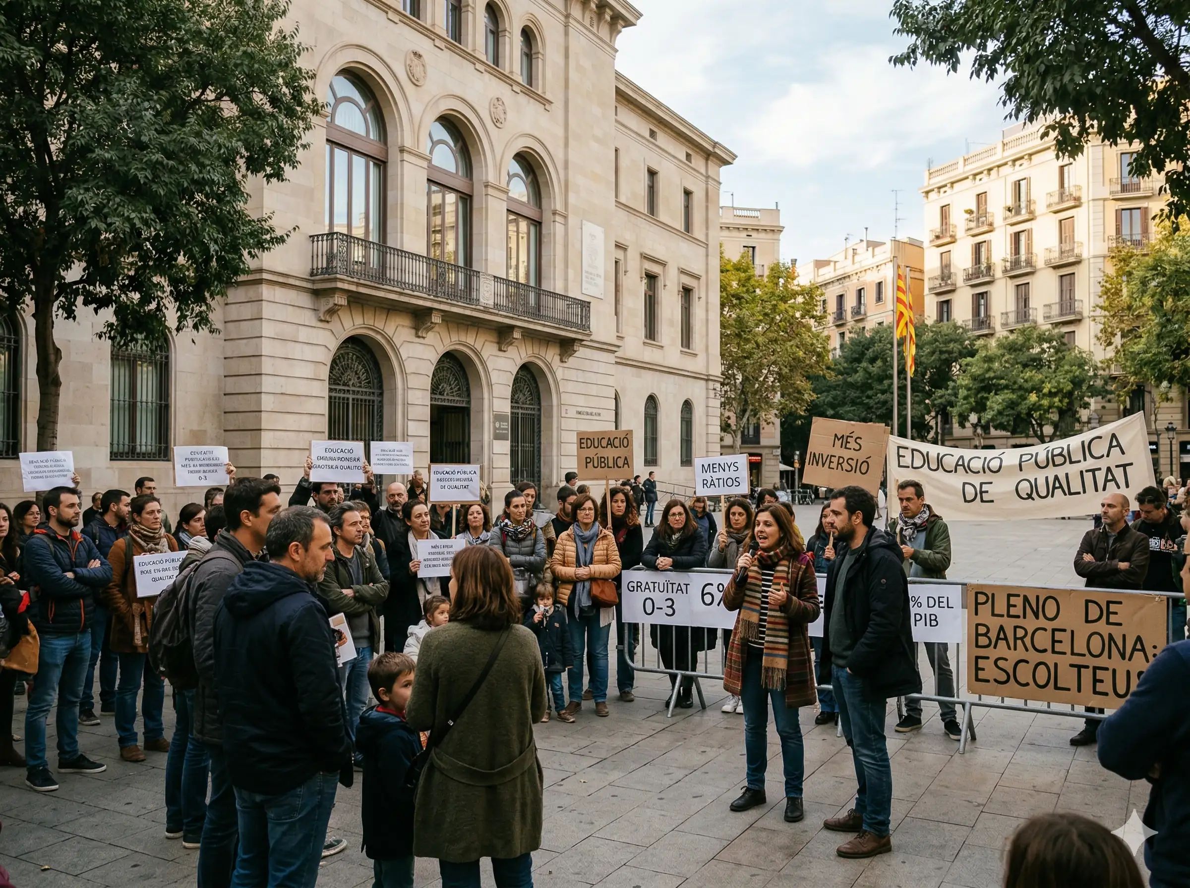 El pleno de Barcelona reclama a la Generalitat más inversión en educación y menos ratios y burocracia