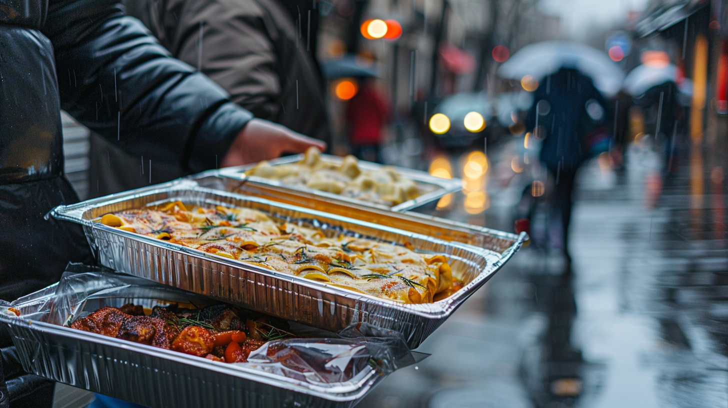 Los canelones para llevar conquistan Sant Esteve pese a la lluvia en Barcelona