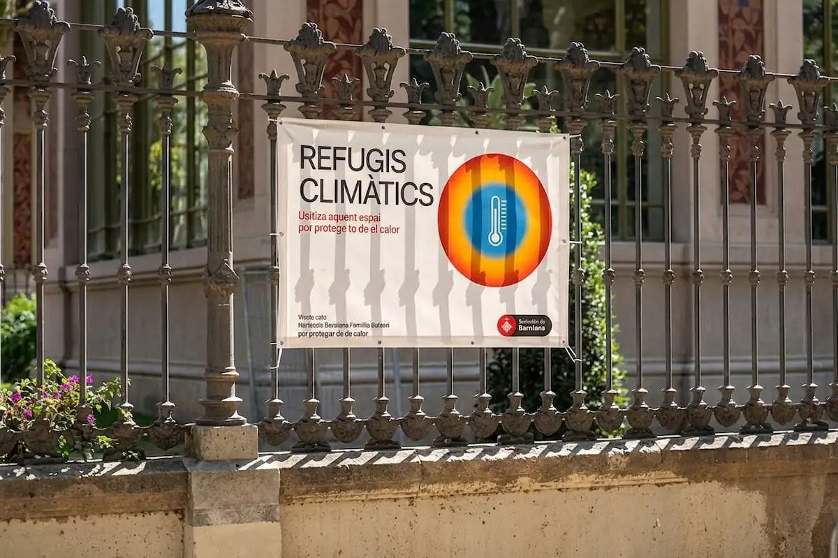Un dels refugis climàtics a Barcelona