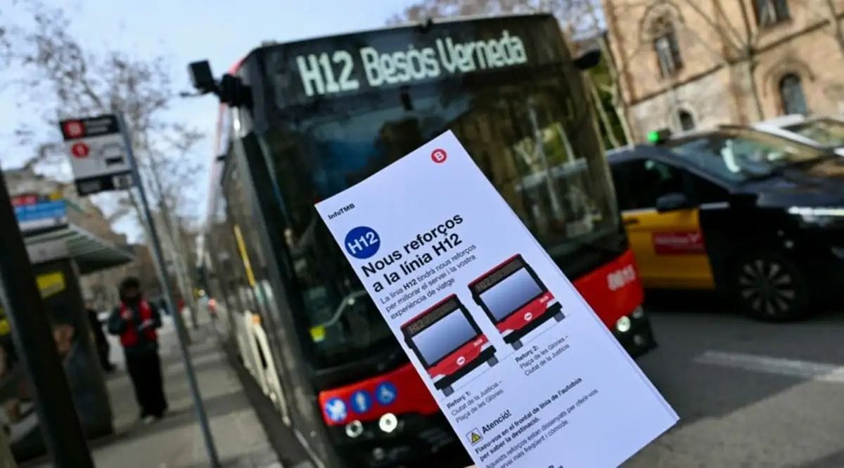 El bus H12 canvia la seva ruta a Barcelona i suma noves parades per les obres a Glòries