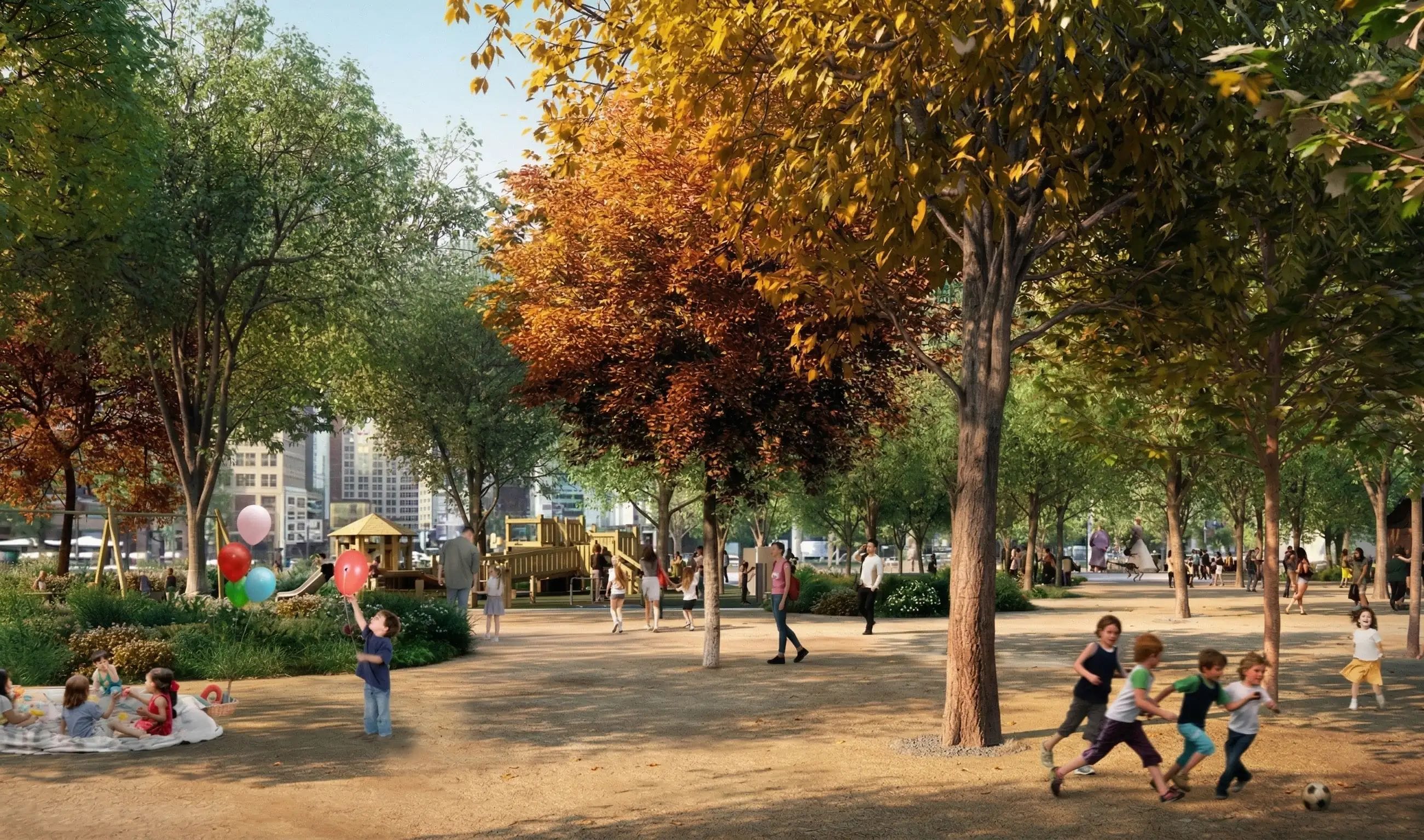 Render del renovat Parc de Can Dragó
