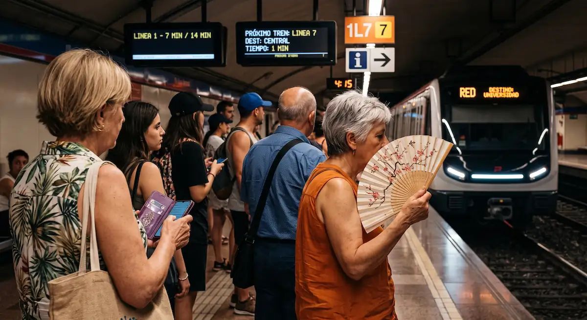 Barcelona afronta otra ola de calor con un metro al límite por el bochorno