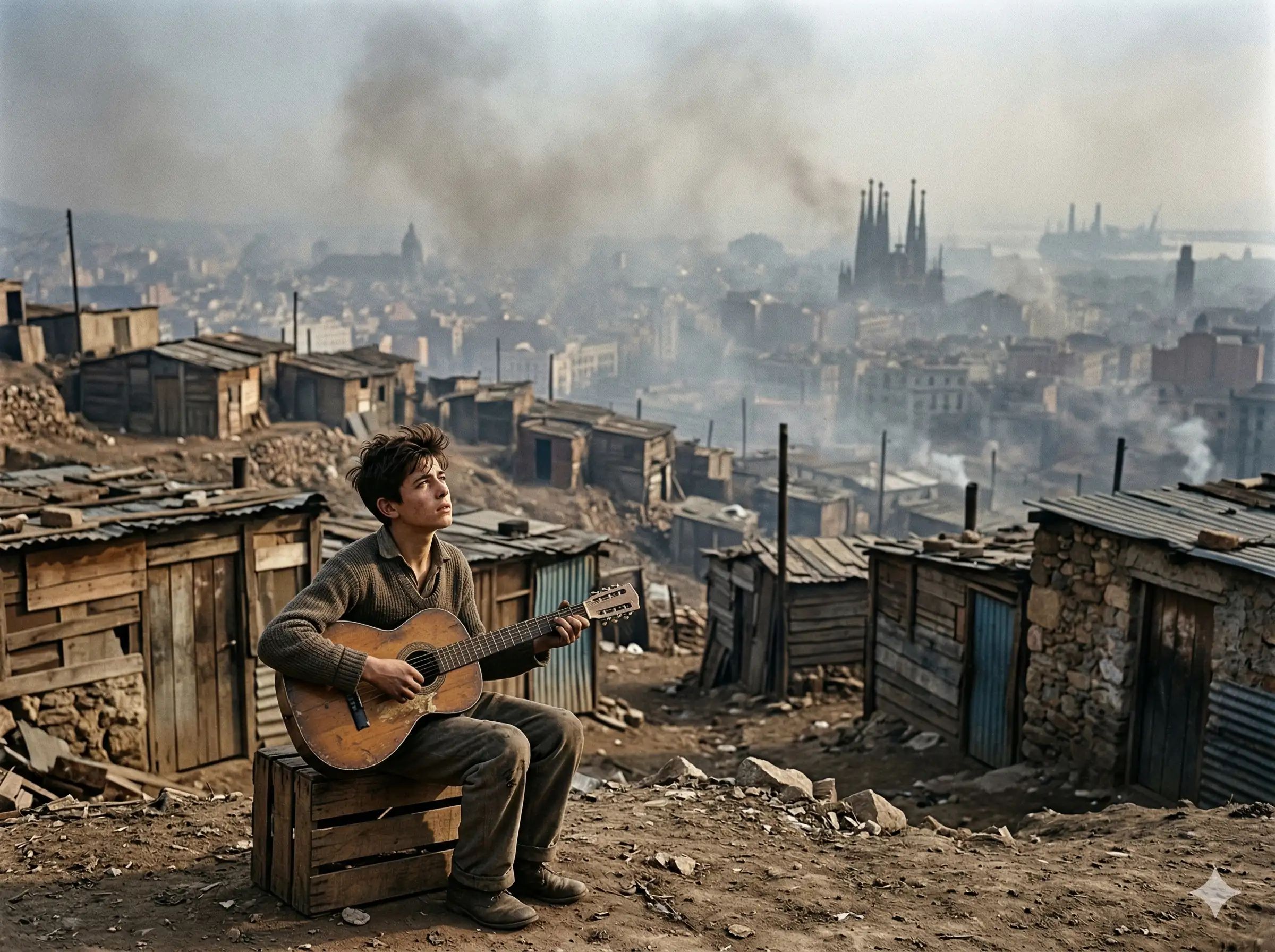 La Barcelona de posguerra revive en una novela sobre chabolas, guitarra y supervivencia en Montjuïc