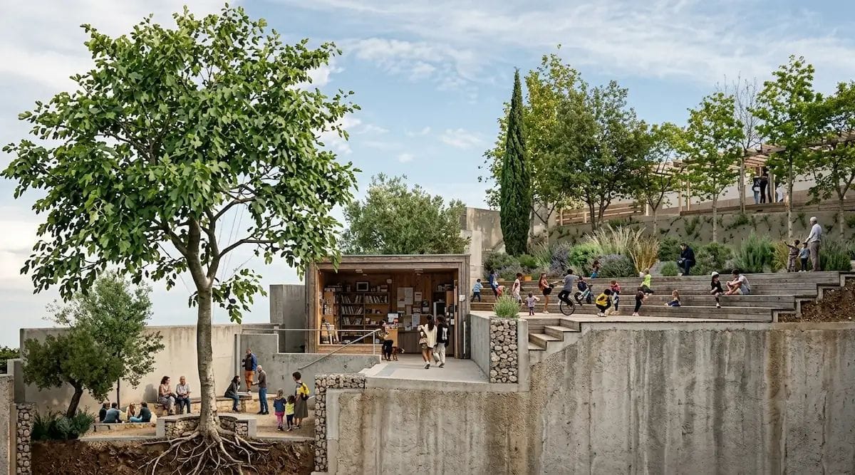 Visualització del pla de reforma dels jardins de la Font del Carbó