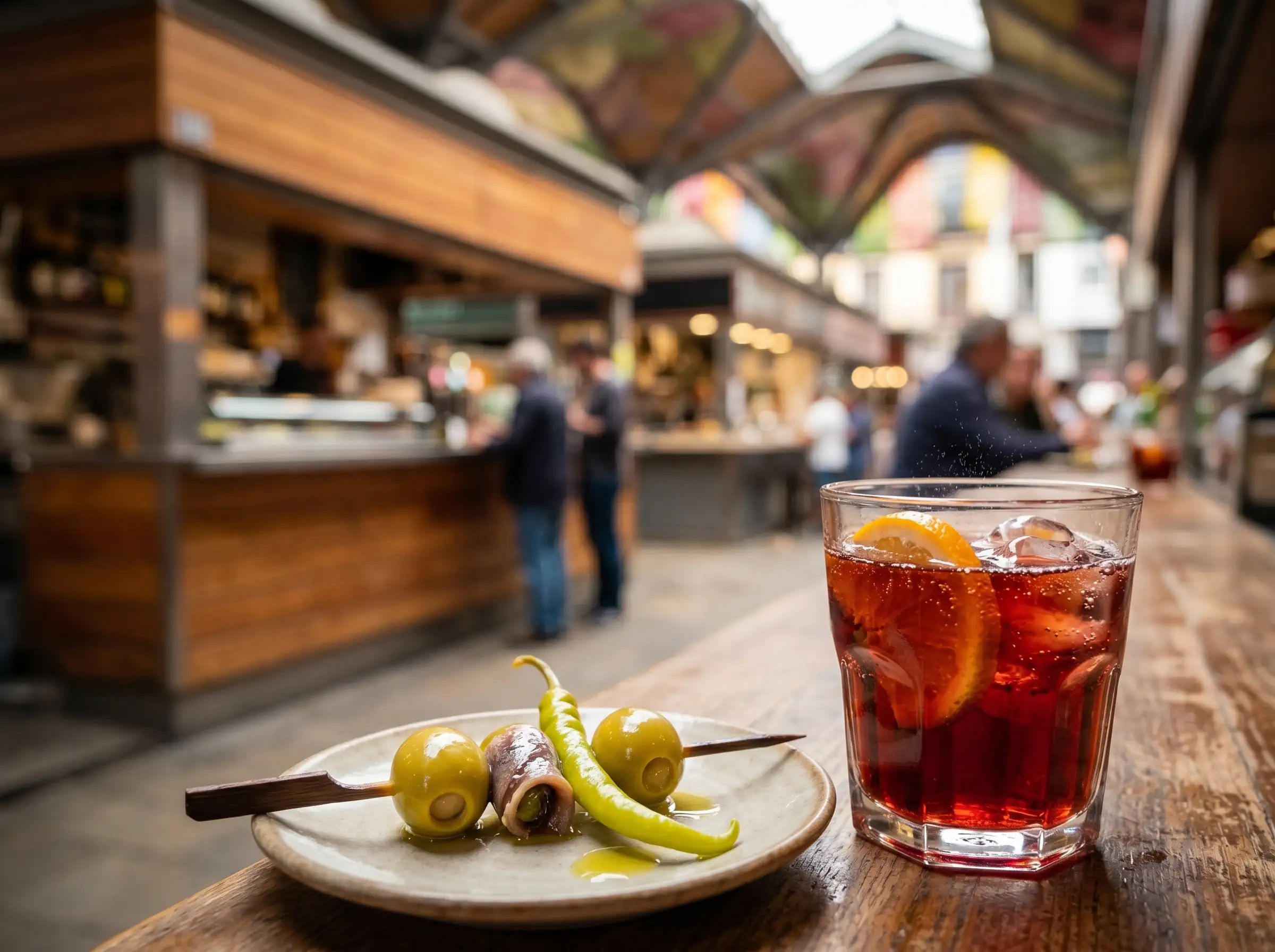 Santa Caterina estrena un aperitivo imbatible: vermut y gilda por 1,50 euros el primer sábado de cada mes