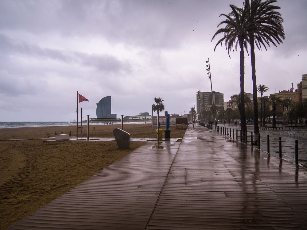Alerta per mal estat de la mar a Barcelona