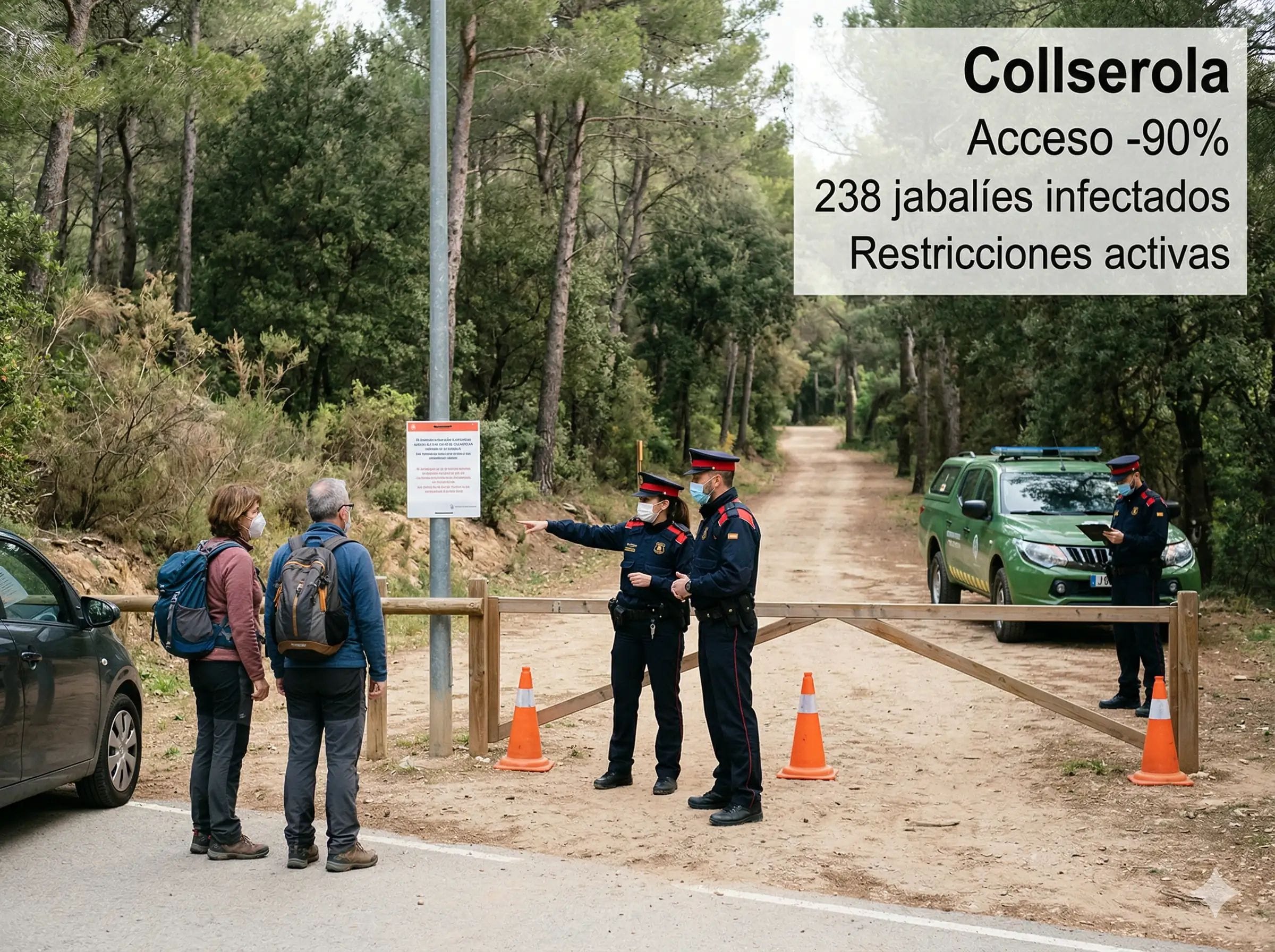 Collserola pierde el 90% de sus visitantes por la alerta de peste porcina en Barcelona