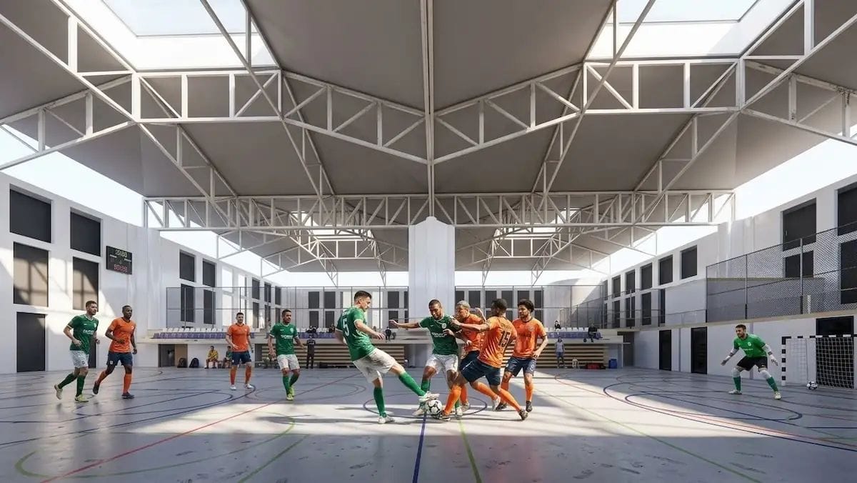 De fira a pista: el Pavelló 2 de Montjuïc es converteix en el poliesportiu del Poble-sec