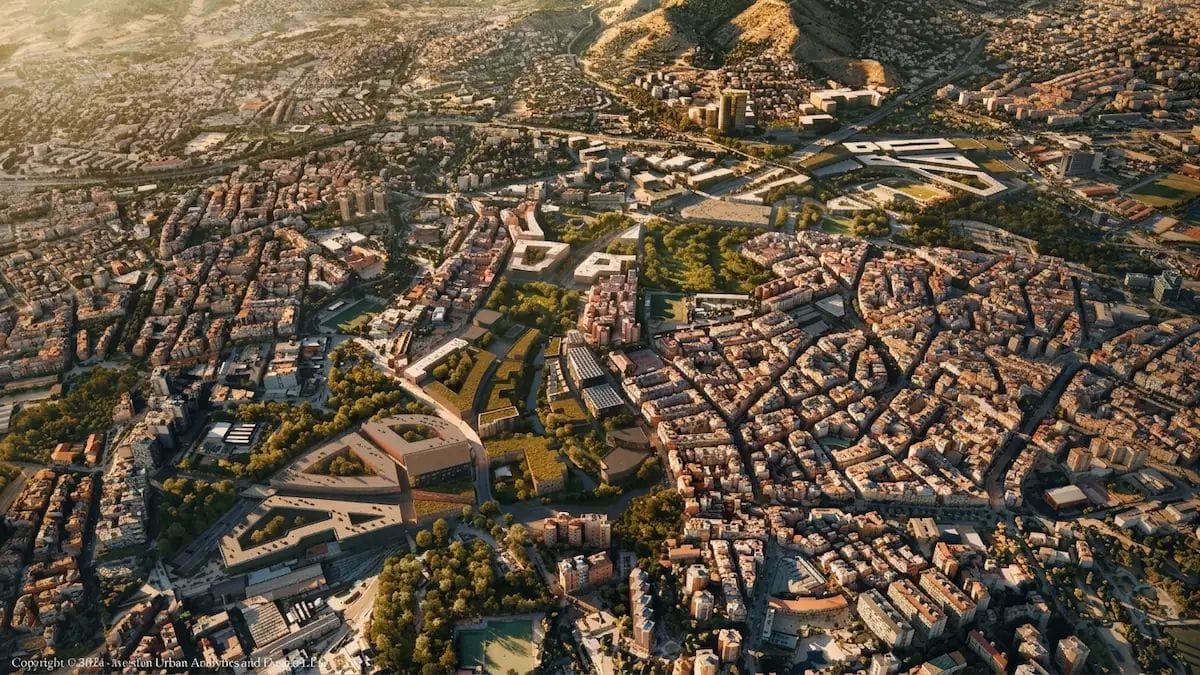 Panoràmica metropolitana a l'altura d'Esplugues, on es projecta un districte d'innovació.