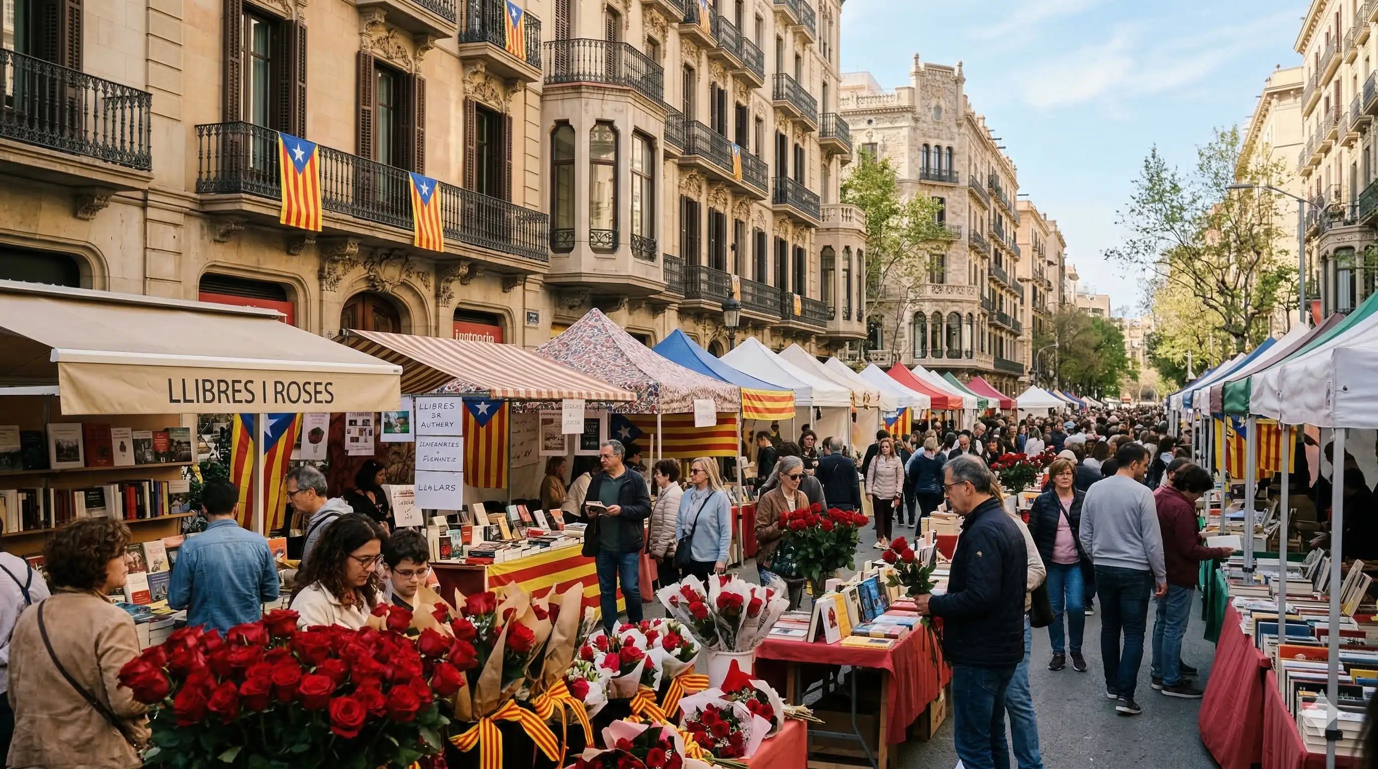 El Gremi de Floristes avisa: Sant Jordi se llena de paradas de rosas y pierde este año la Rambla
