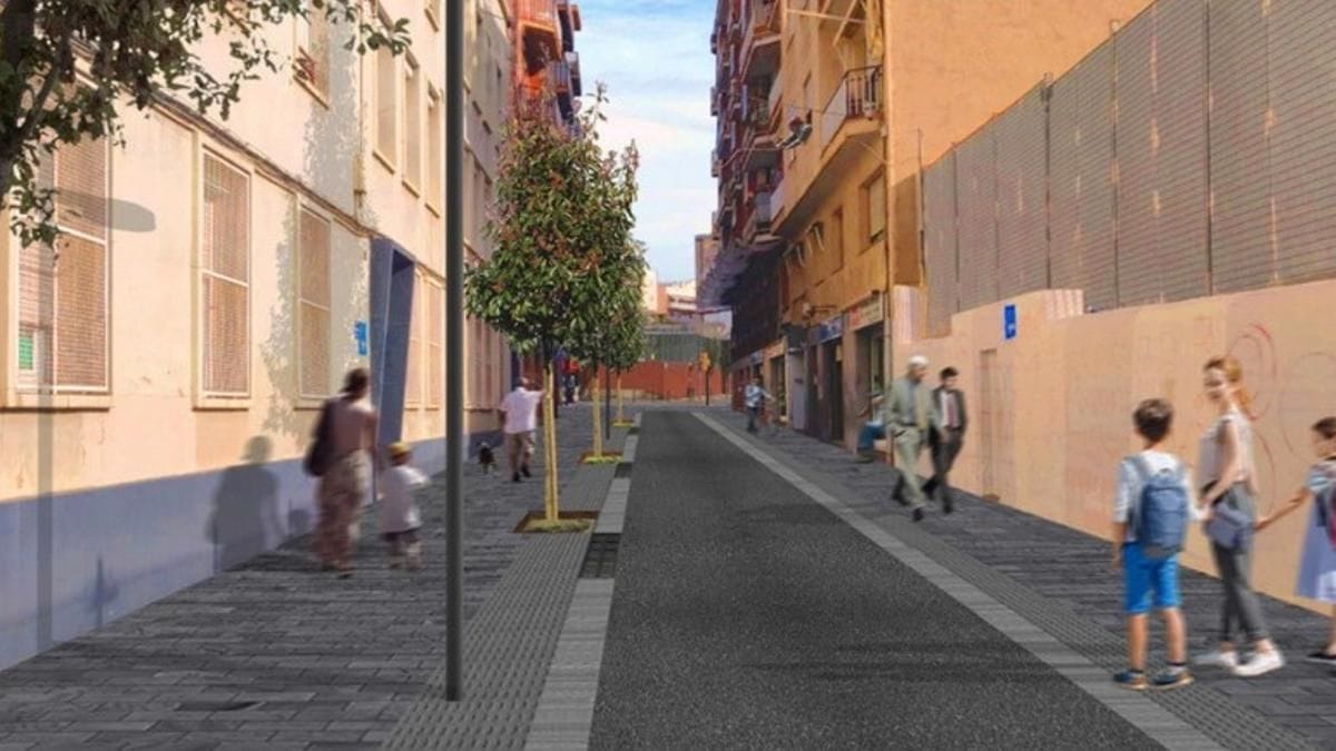Barcelona transforma la calle Amílcar en Vilapicina en un gran espacio peatonal