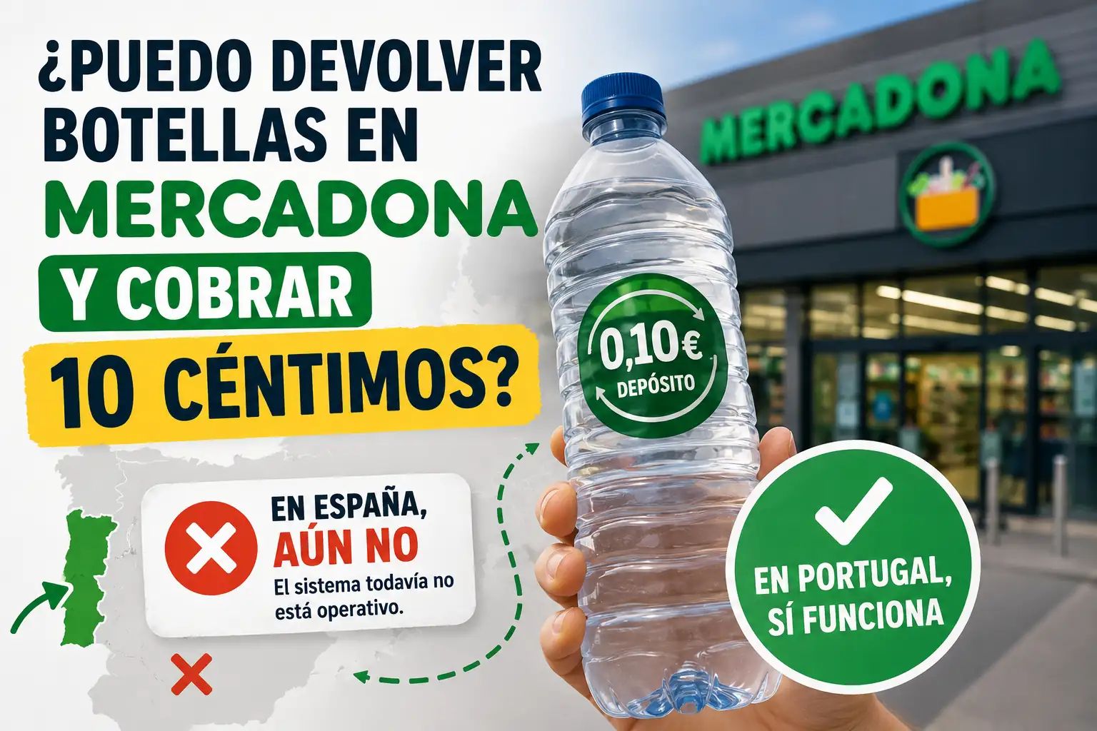 Puc retornar ampolles a Mercadona i cobrar 10 cèntims?