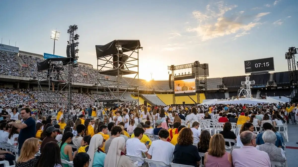 Vigilia del Papa León XIV en Montjuïc