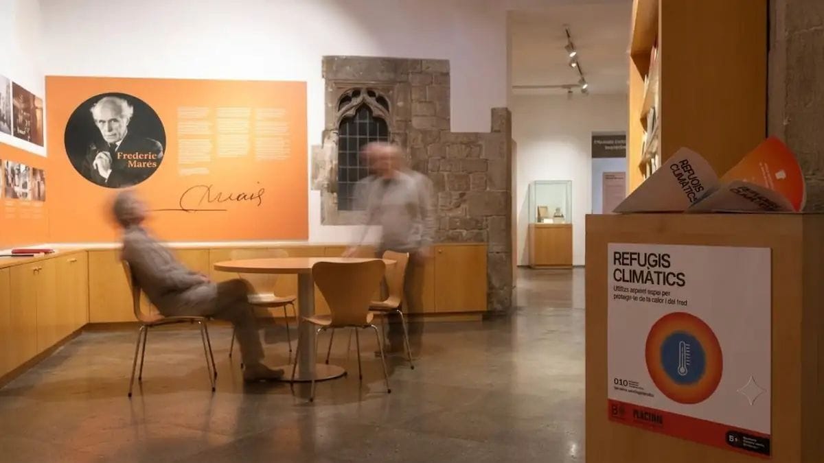 Un dels refugis climàtics de Barcelona