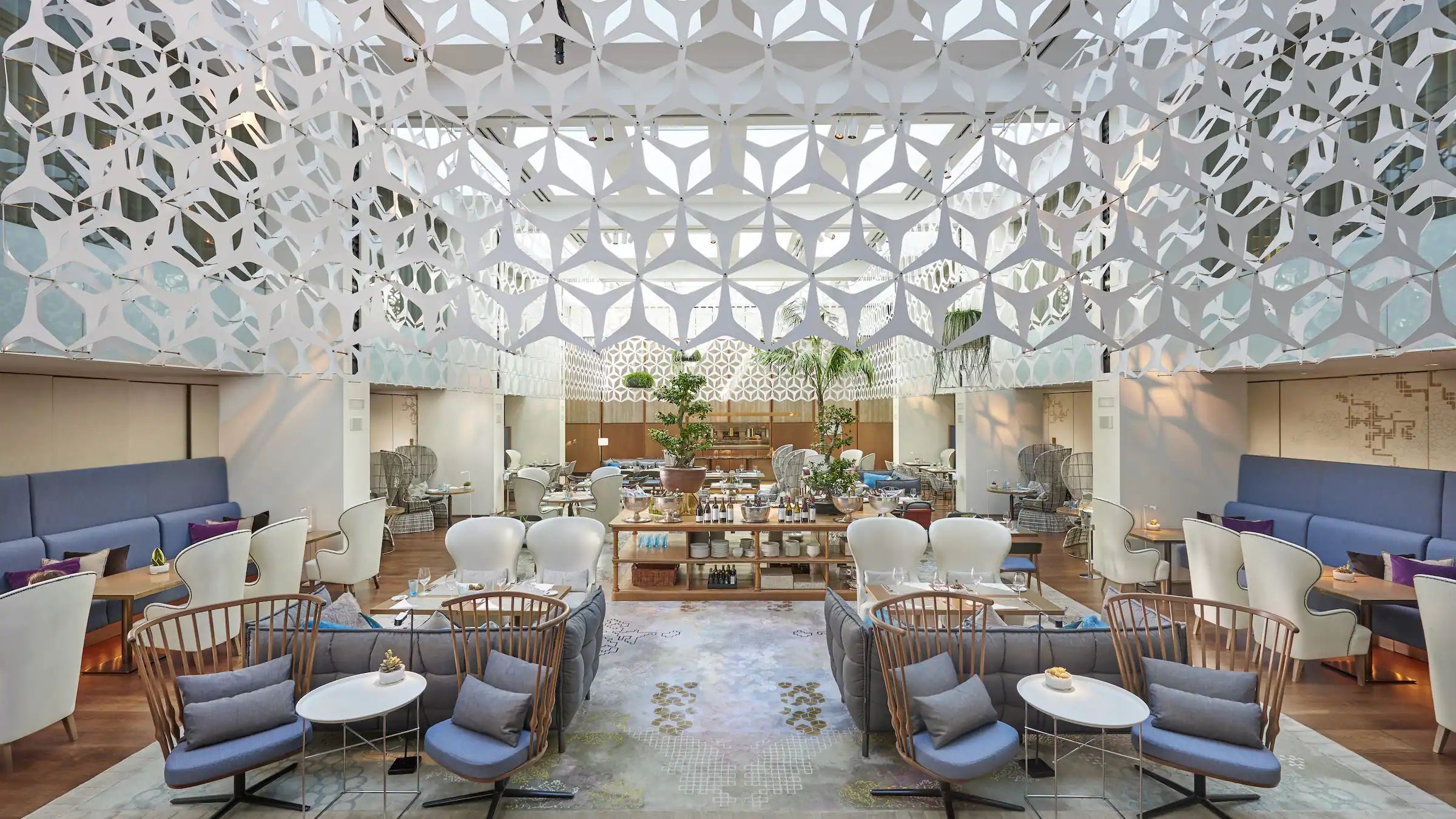 Sala del restaurant Blanc a l'Hotel Mandarín Barcelona