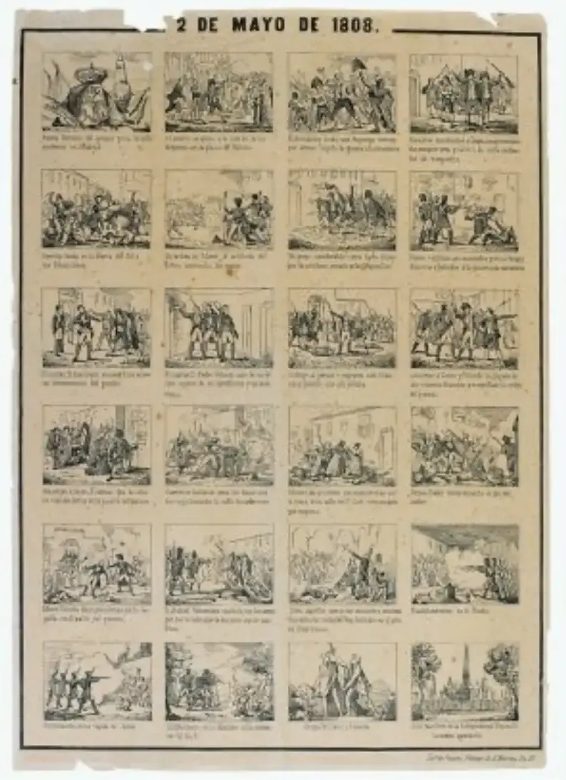 2 de Mayo de 1808. Pliego de 24 Aleluyas