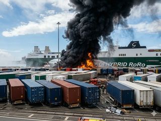 Barcelona activa la prealerta Procicat tras un incendio en un camión del puerto