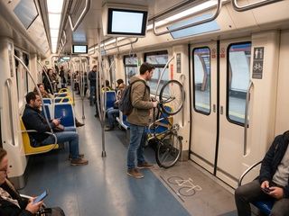 Cómo llevar la bici en Metro de Madrid sin errores: horarios, vagones y normas que debes conocer