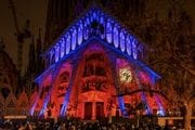Espectáculo de luces en la Sagrada Familia