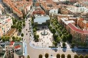 La plaza de Oporto ganará árboles, aceras más amplias y una nueva fuente con obras hasta 2027