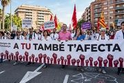 Manifestación de los médicos en Barcelona