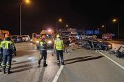 Accidente múltiple ocurrido la noche del martes en Villa de Vallecas