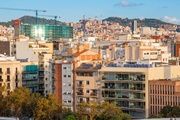 Una zona de construcción densa en Barcelona