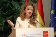 La Consejera de Sanidad, Fátima Matute, el lunes durante un acto en el Hospital Niño Jesús