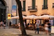 Uno de los bares afectados en la Plaza de San Agustí