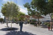 La plaza Jacinto Benavente tras su renovación (visualización)