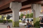 Recreación de la renovación del scalextric en Puente de Vallecas.
