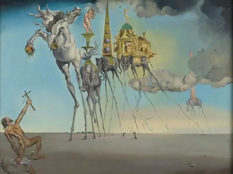 Salvador Dalí “La tentación de san Antonio”