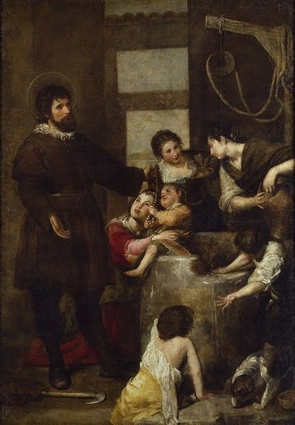 La obra representa un pasaje de la vida de San Isidro Labrador y de su esposa, Santa María de la Cabeza.